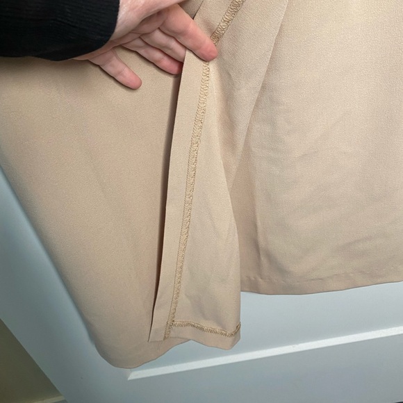 FINAL SALE Chico's NWT Faux Leather Taupe Dress Women’s Size XL Chico’s 3 - Picture 5 of 8